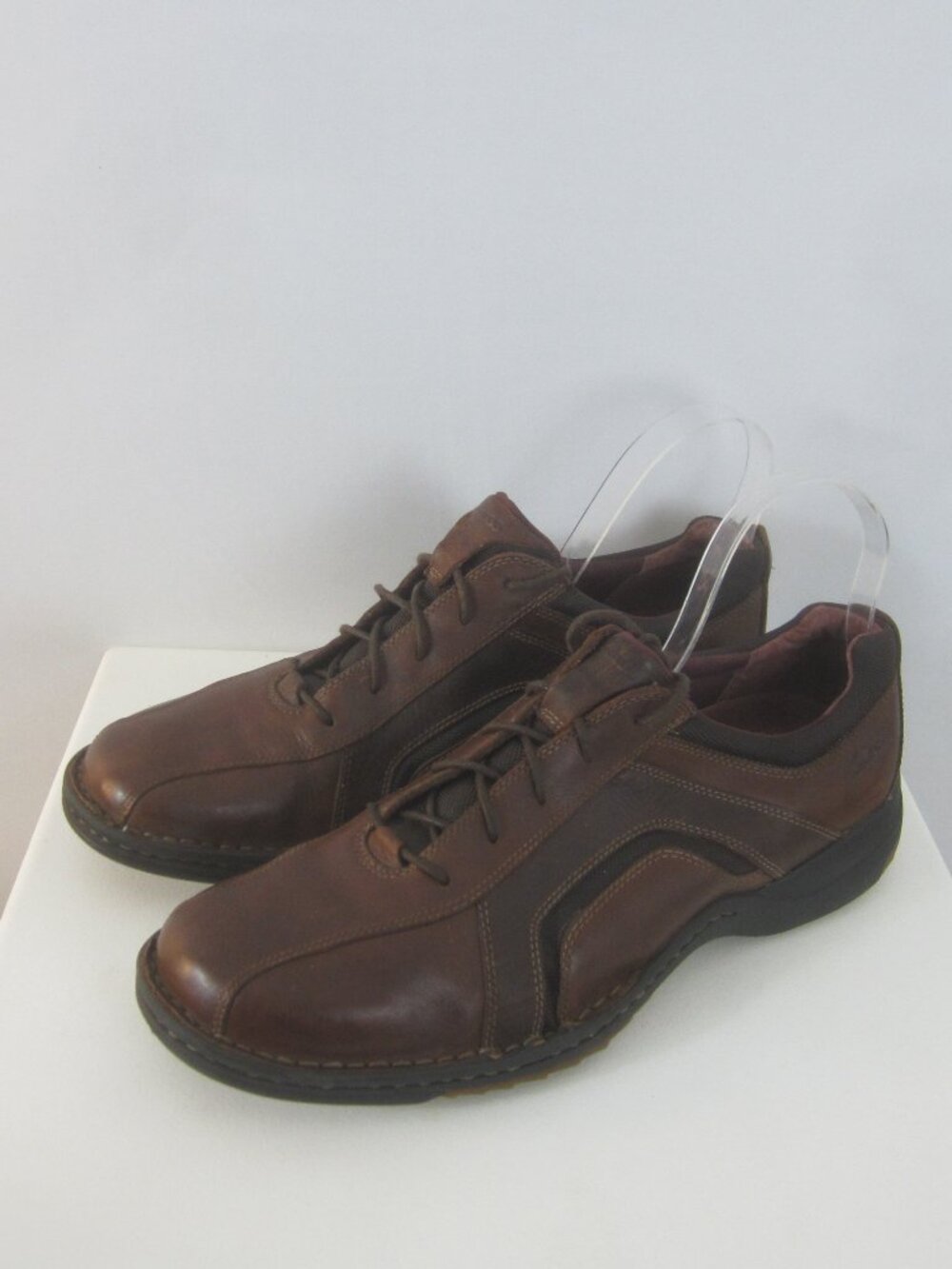 Clarks Men 13 M Brown Lace Up Leather Oxfords Shoes Walking Comfort Preppy 86168